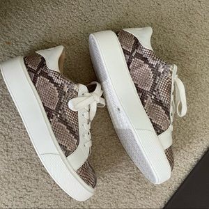 New JLO snake print platform sneakers